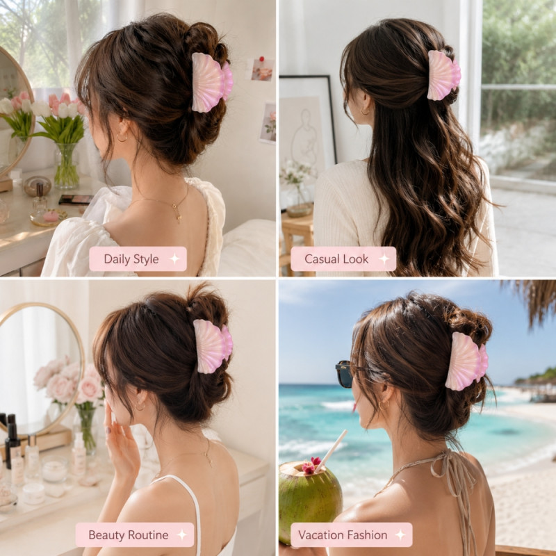 Professional Hair Styling Tool – Light Pink Ionic Technology (9.5x6cm)