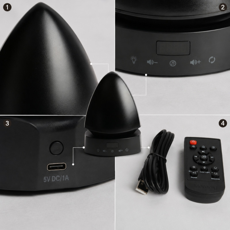 Projection Lamp – Black (Height:16.5cm)