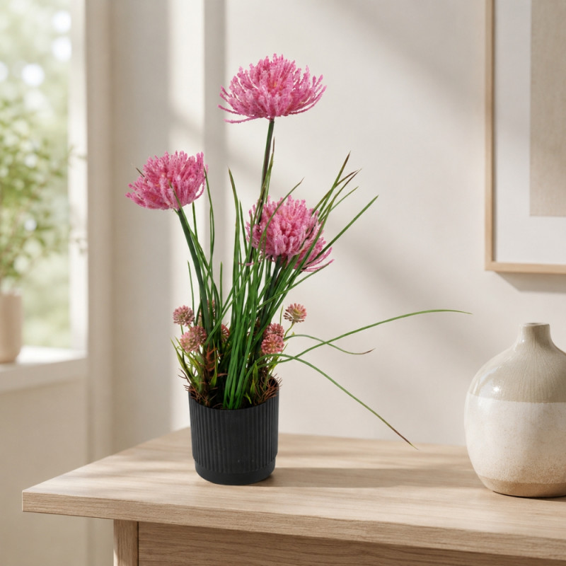 Elegant Bloom Artificial Flower Arrangement - Pink (Small)