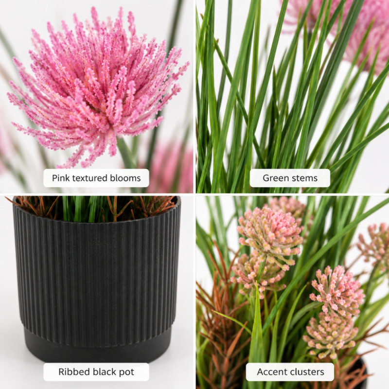 Elegant Bloom Artificial Flower Arrangement - Pink (Small)
