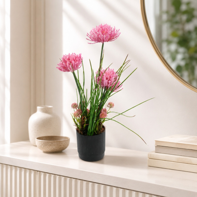 Elegant Bloom Artificial Flower Arrangement - Pink (Small)
