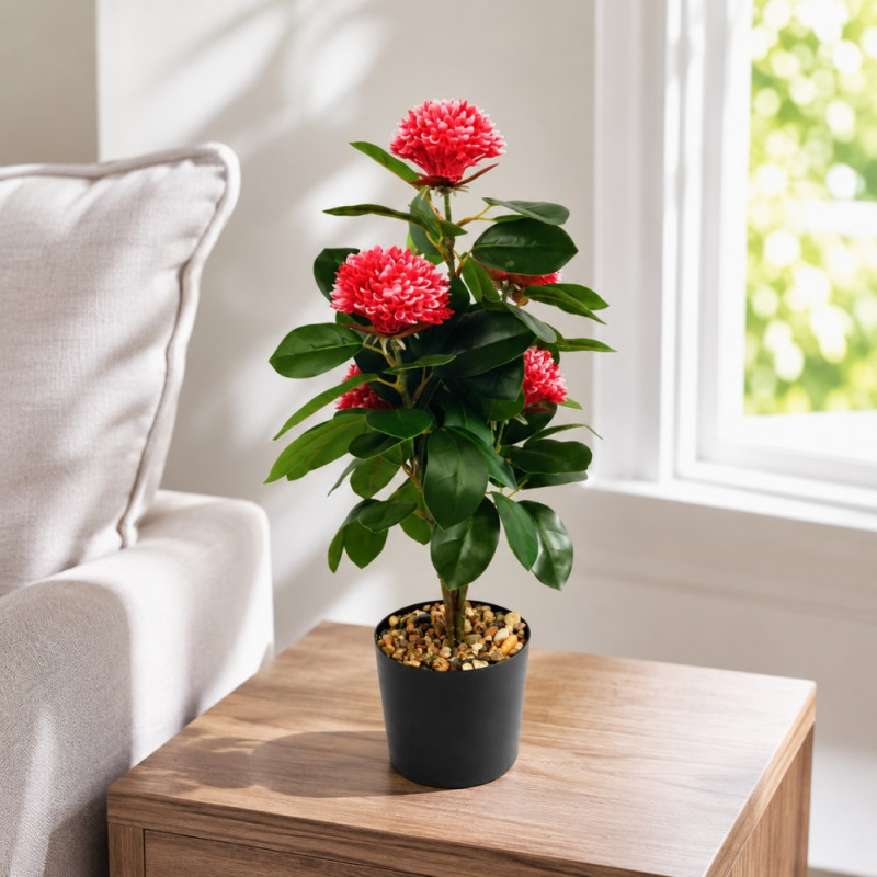 Artificial Ixora Shrub - 49cm