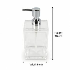 Clear Glass Soap Dispenser – Clear (18x8cm)