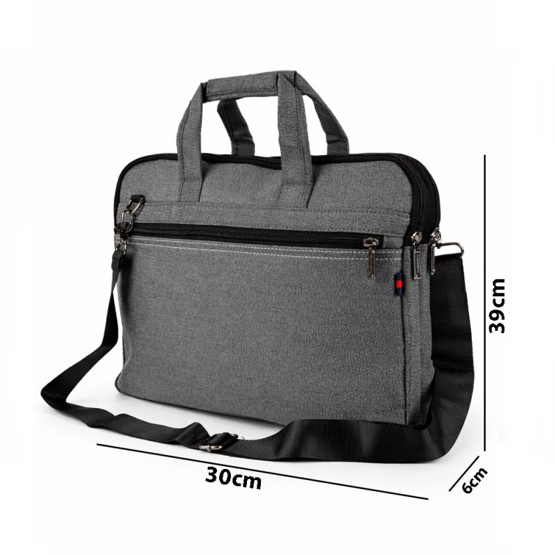 Professional Slim Laptop Messenger Bag – Ash Grey