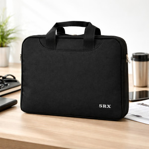 Professional Slim Laptop Messenger Bag – Black