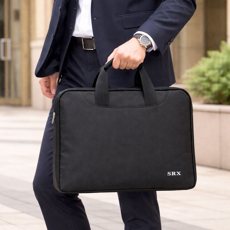 Professional Slim Laptop Messenger Bag – Black
