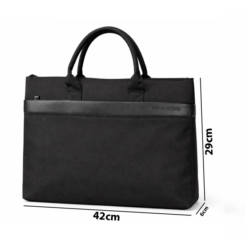 Business Premium Laptop Tote Briefcase 42cm – Matte Black