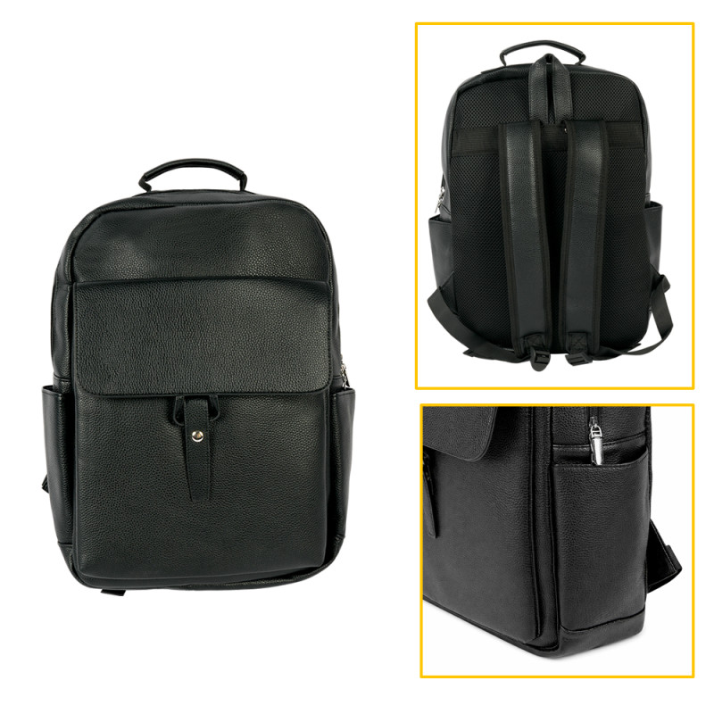 Multi-Compartment 44cm Professional Business Backpack – Sleek Black