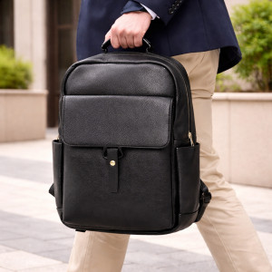 Multi-Compartment 44cm Professional Business Backpack – Sleek Black Multi-Compartment 44cm Professional Business Backpack – Sleek Black