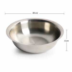 Stainless Steel Mixing Bowl – Silver (20x6cm)