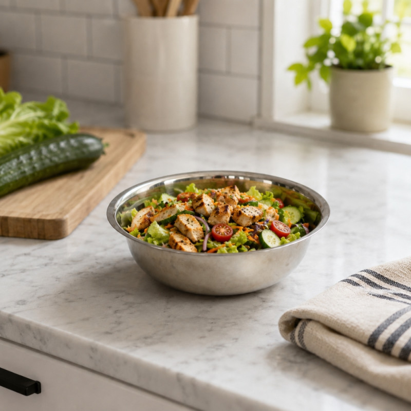 Stainless Steel Mixing Bowl – Silver (20x6cm)