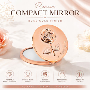 Elegant Decorative Mirror – Rose Gold Frameless Design (7.5cm) Elegant Decorative Mirror – Rose Gold Frameless Design (7.5cm)