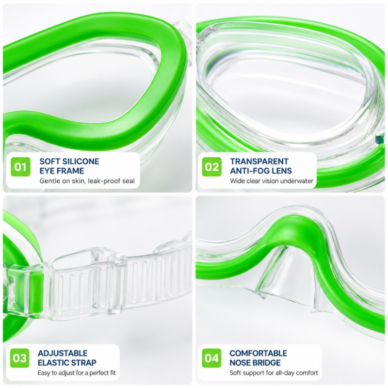 Bestway Explora Children's Swimming Goggles – Green (15cm)