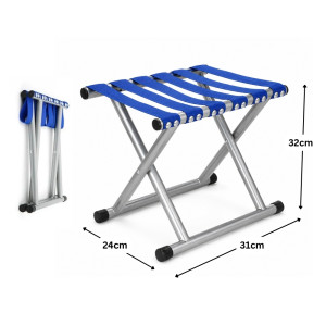 Sky Blue Folding Chair Designed for Comfort &amp; Outdoor Adventures – Blue (H-32, W-24, L-31 CM)