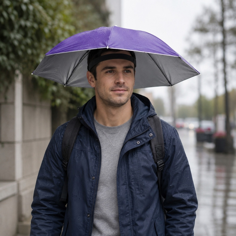 Umbrella Head Cover – Purple