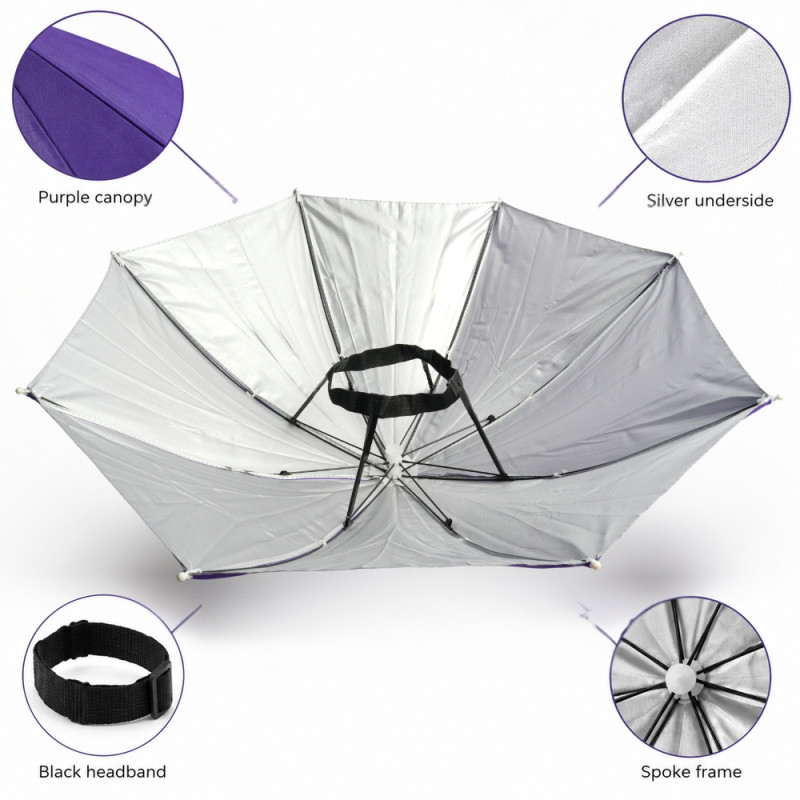 Umbrella Head Cover – Purple