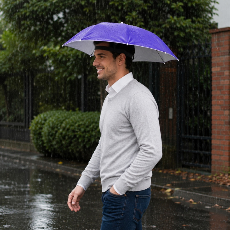 Umbrella Head Cover – Purple