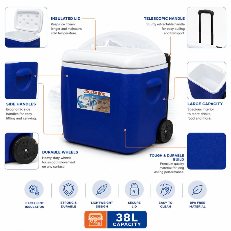 Portable Ice Cooler Box