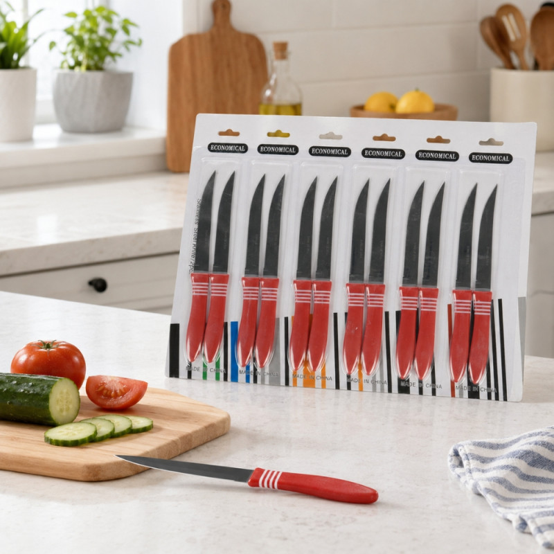Stainless Steel Knife Set - 12pcs