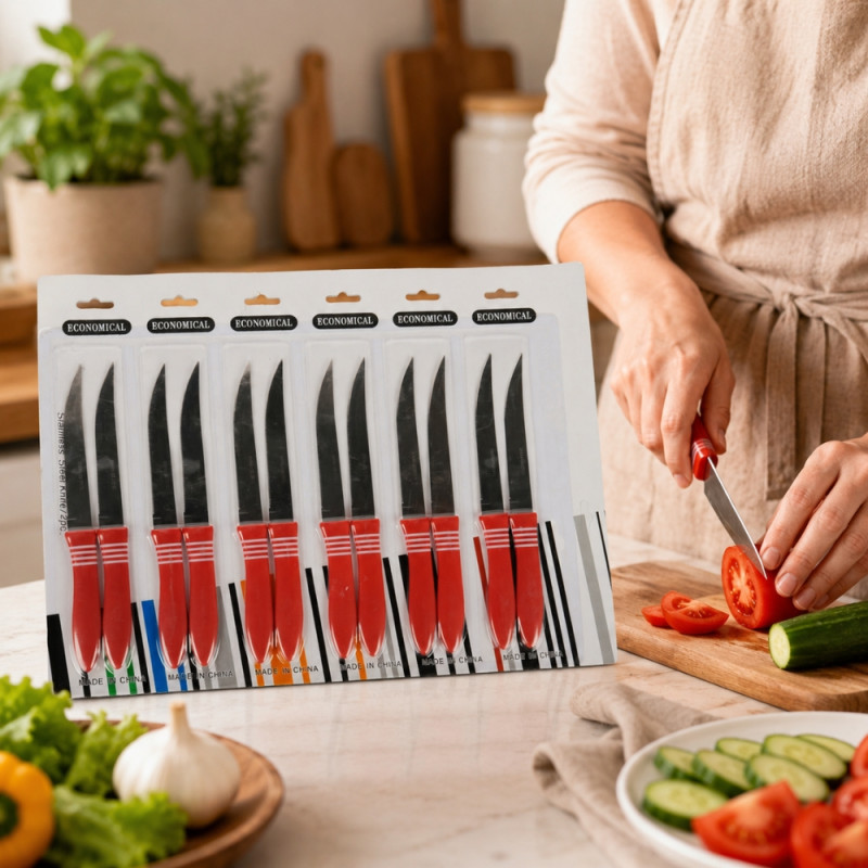 Stainless Steel Knife Set - 12pcs