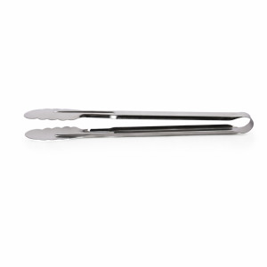 Professional 34cm Stainless Steel Kitchen Tongs – Heavy-Duty Grilling & Serving Tool