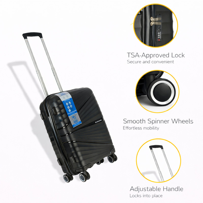 Black Rose Polypropylene Trolley 20 inches - Black
