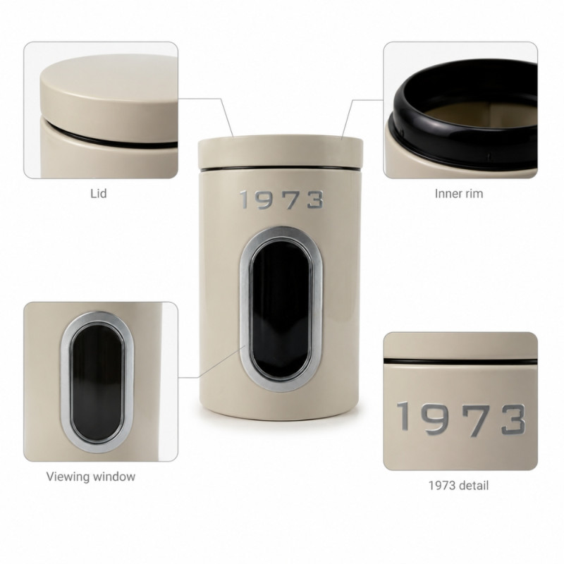 Stylish Plus Storage Container Designed for Home Organization &amp; Storage – Beige (H-18cm w-11cm)