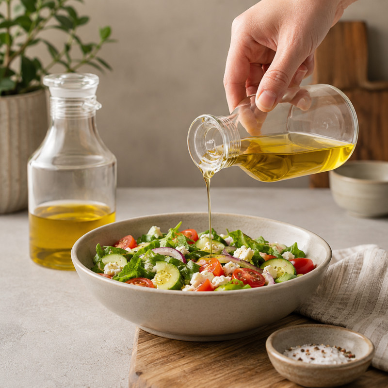 Clear View Glass Storage Bottle Designed for Everyday Cooking & Kitchen Excellence – Transparent (H-15.5, W-7.5, L-7.5 CM)