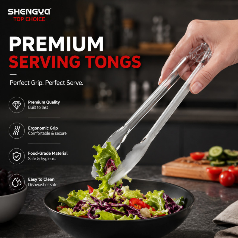 Trusted Choice Food Clip Designed for Everyday Cooking & Kitchen Excellence – Transparent (H-30.5, W-4.8 CM, L-12.01 IN)