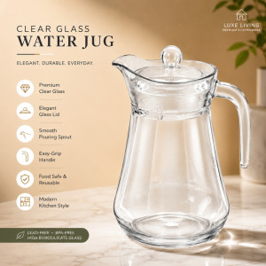 Crystal Clear Glass Tumbler Set – Transparent Premium Quality (22.5 x 12cm) Crystal Clear Glass Tumbler Set – Transparent Premium Quality (22.5 x 12cm)