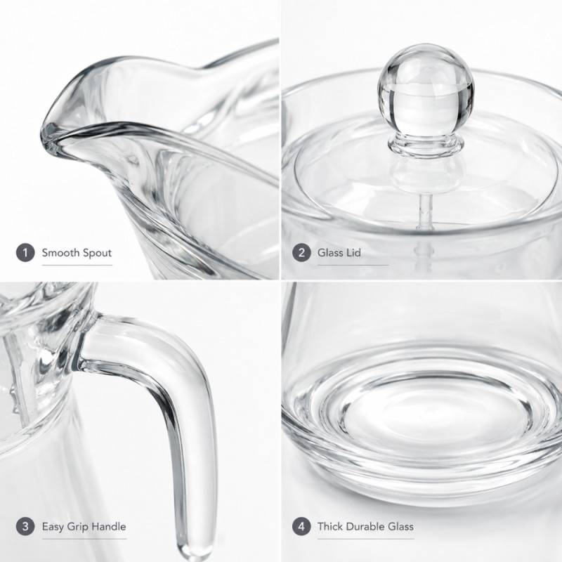 Crystal Clear Glass Tumbler Set – Transparent Premium Quality (22.5 x 12cm)