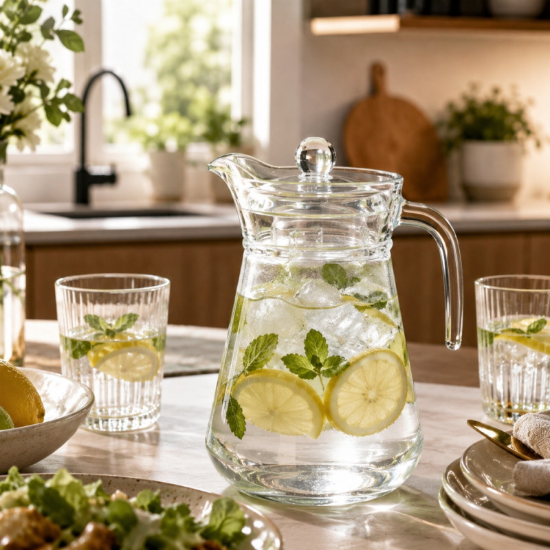 Crystal Clear Glass Tumbler Set – Transparent Premium Quality (22.5 x 12cm)