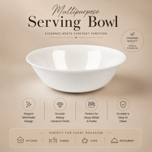 Elegant Wooden Serving Bowl with Lid – Natural White Finish (16.5cm)