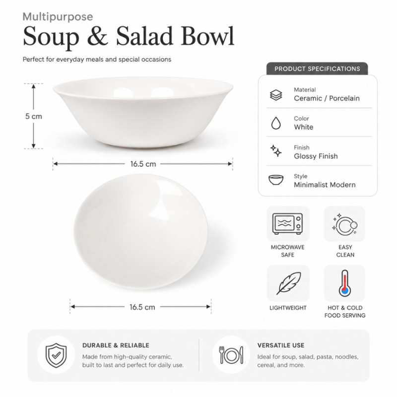 Elegant Wooden Serving Bowl with Lid – Natural White Finish (16.5cm)