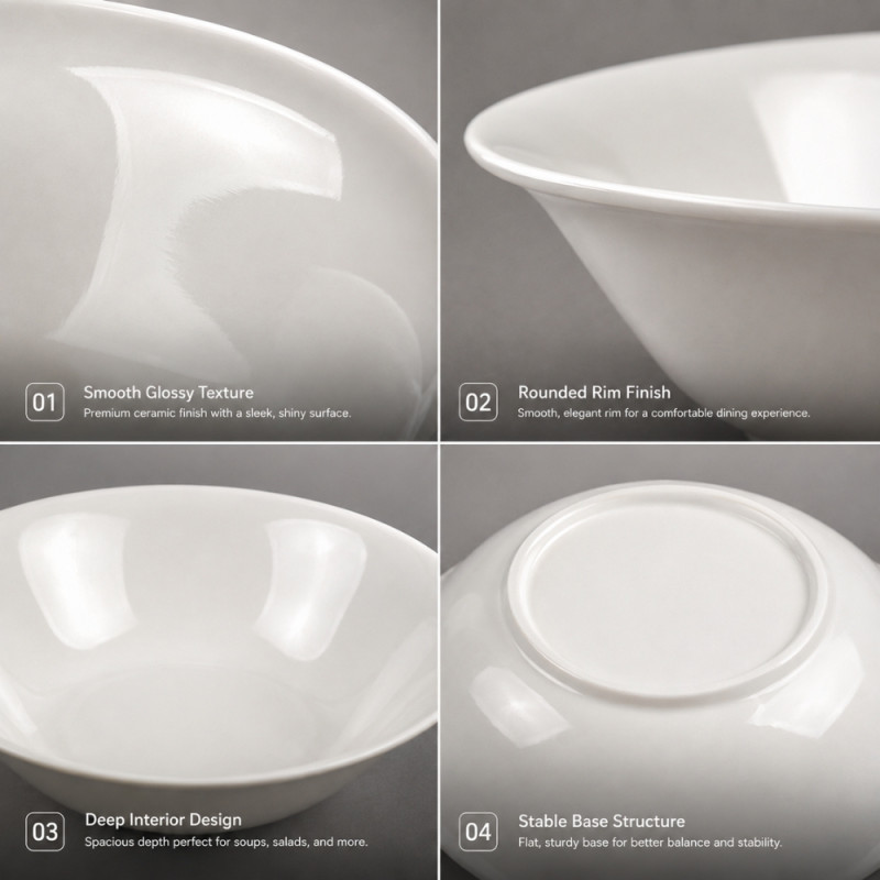Elegant Wooden Serving Bowl with Lid – Natural White Finish (16.5cm)