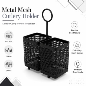 Stainless Steel Cutlery Set – Black Mirror Polish (24 x 18 x 9cm)