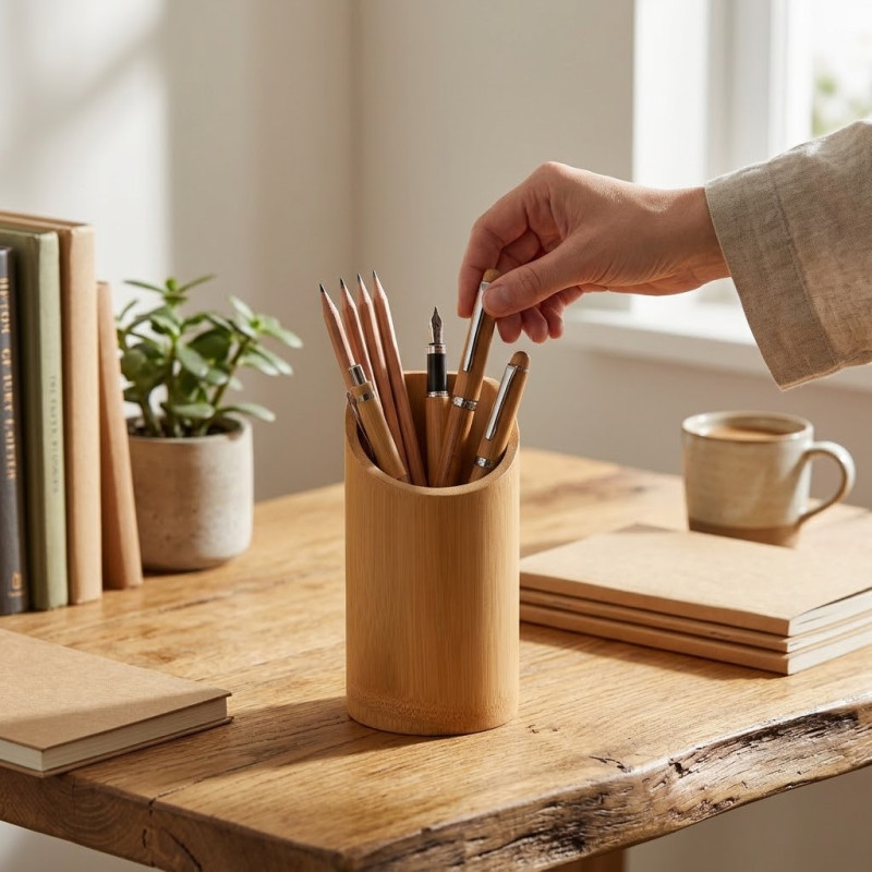 Bamboo Pencil Holder