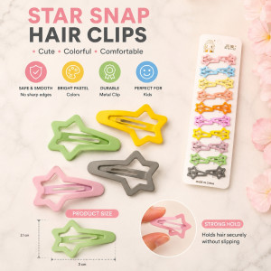 Star Snap Hair Clips