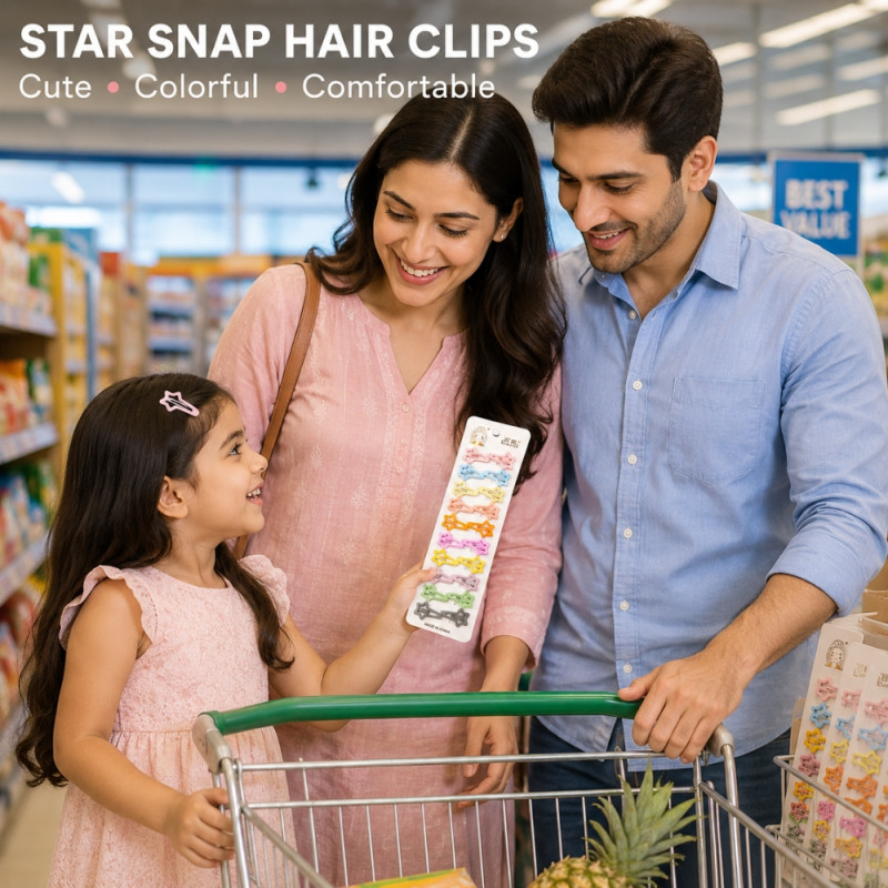 Star Snap Hair Clips