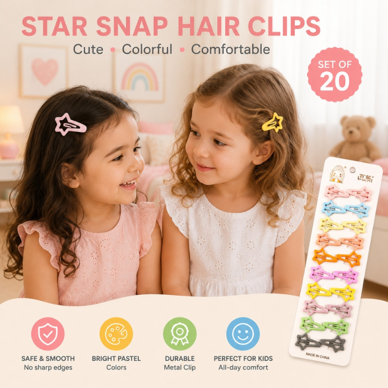 Star Snap Hair Clips