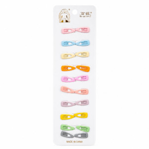 Kids' & Women's Vibrant Drop-Shaped Metal Snap Hair Clips – Multicolor Pack