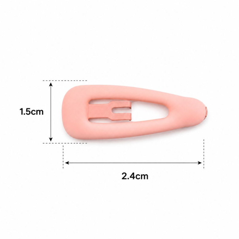 Kids' &amp; Women's Vibrant Drop-Shaped Metal Snap Hair Clips – Multicolor Pack