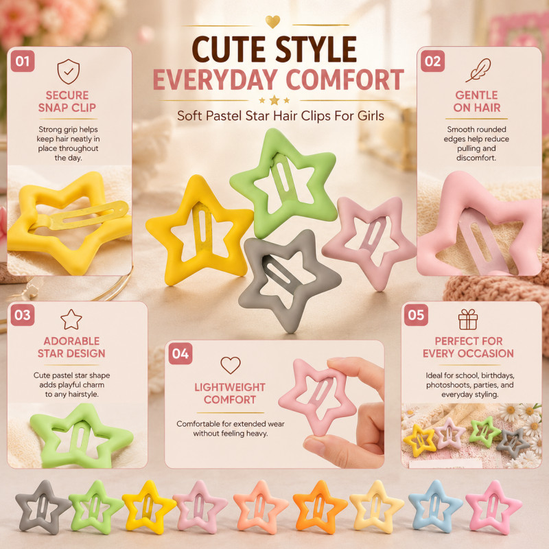 Star Hair Clips