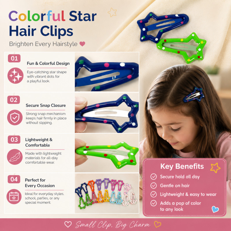 Star Hair Clips