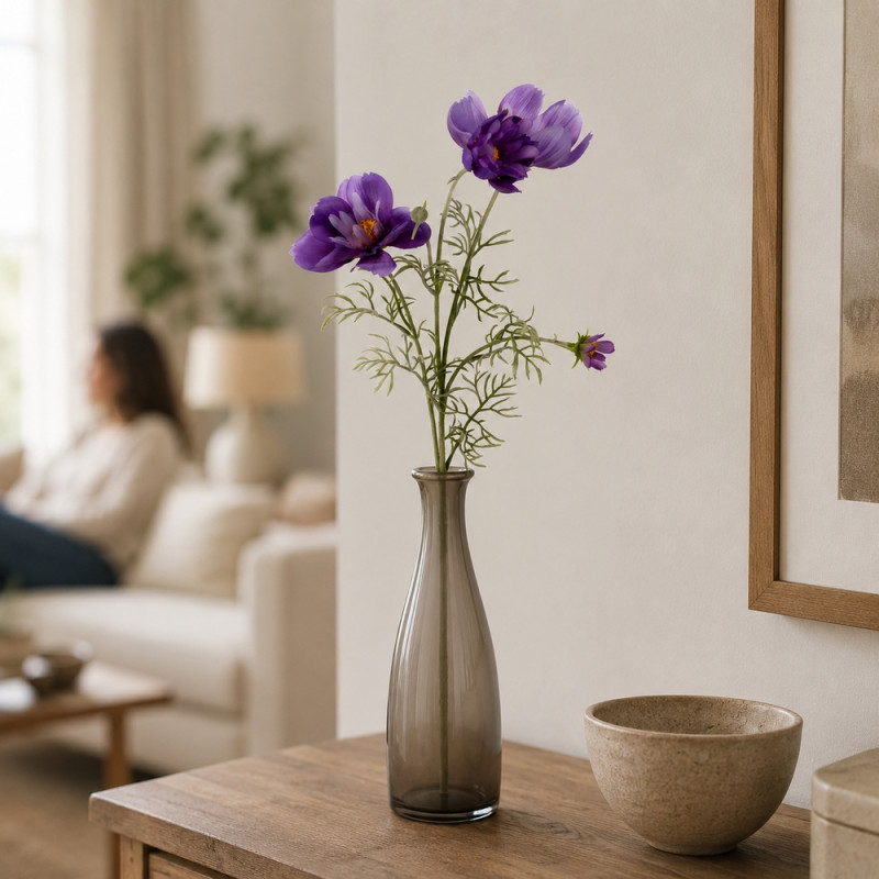Amethyst Touch Artificial Flower Designed for Home Décor & Event Styling – Purple (H-76)