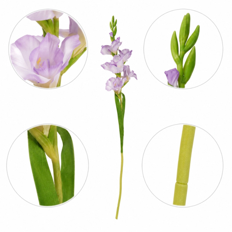 Violet Dream Artificial Gladiolus Stem Designed for Home Décor &amp; Event Styling – Light Purple (H-90)