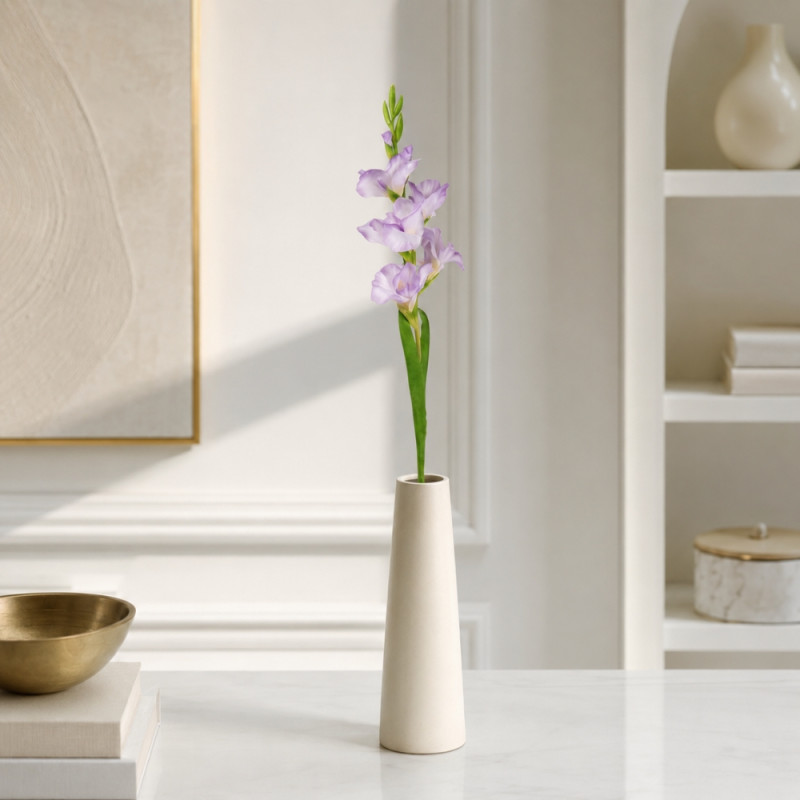 Violet Dream Artificial Gladiolus Stem Designed for Home Décor &amp; Event Styling – Light Purple (H-90)