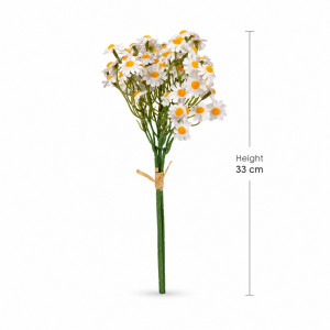 Quality Pick Artificial Daisy Bouquet Designed for Home Décor &amp; Event Styling – White (H-33 CM)