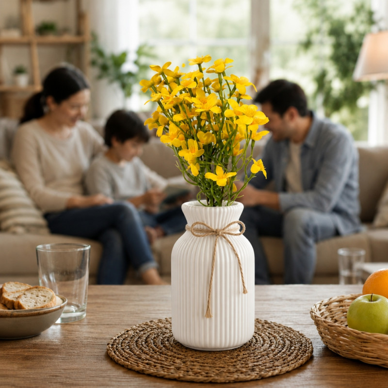 Perfect Select Artificial Forget-me-not Bush Designed for Home Décor &amp; Event Styling – Yellow (H-40 CM)