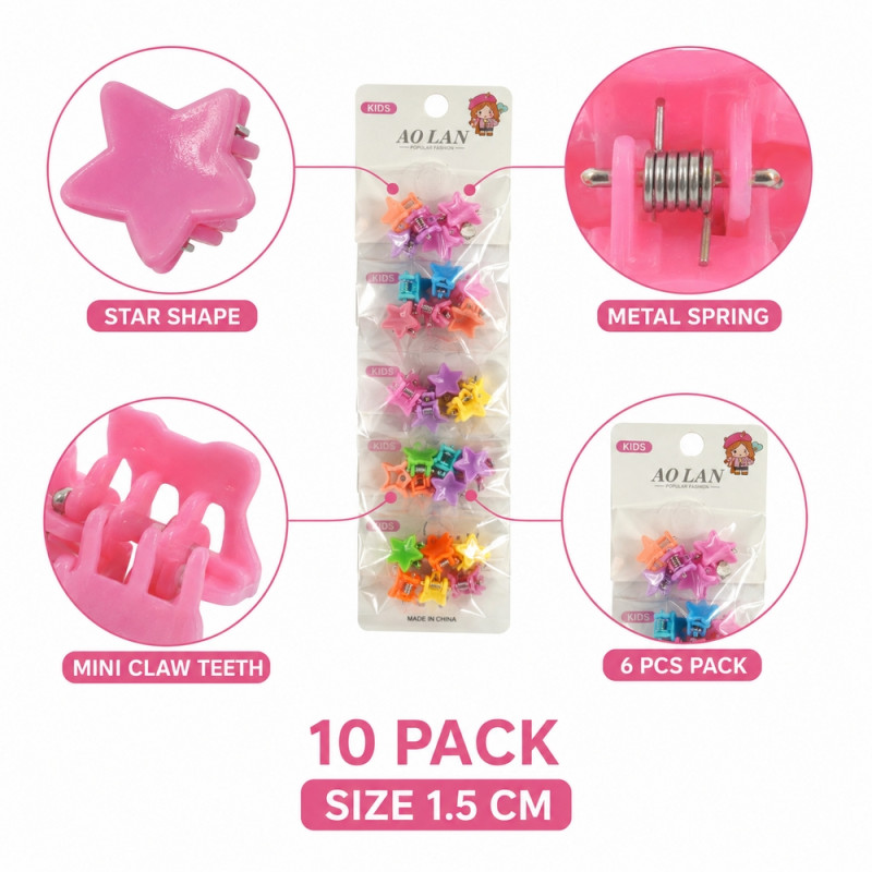 Star Hair Clips